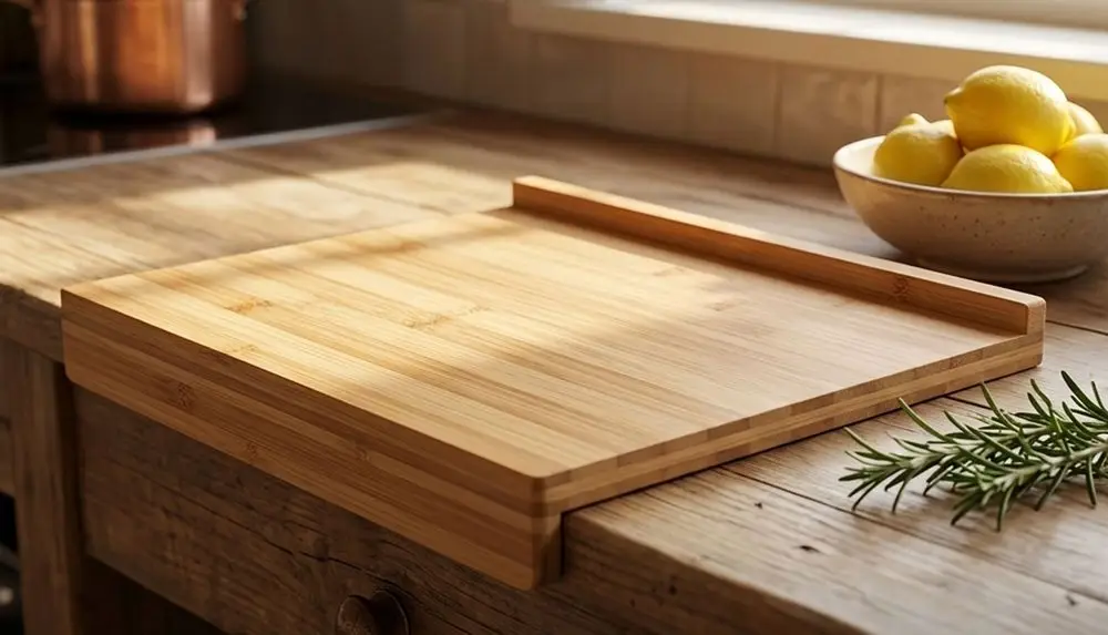 End Grain Bamboo Cutting Board At Sink