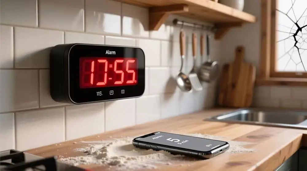 Large Kitchen Timer Red Digits