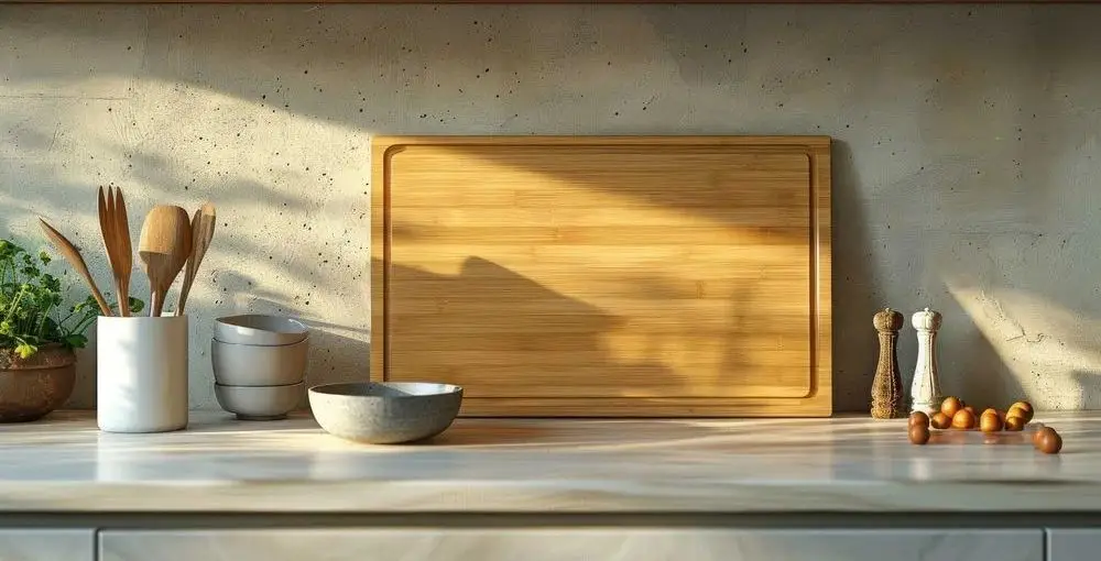 Extra Large Bamboo Chopping Board In Brown