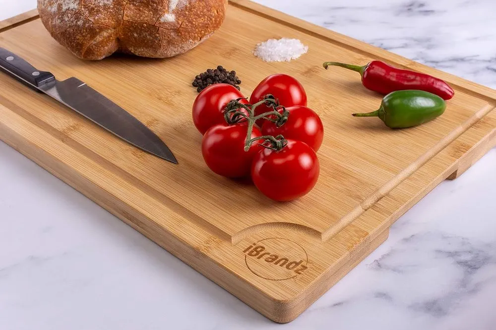 iBrandz Large Bamboo Chopping Board With Groove