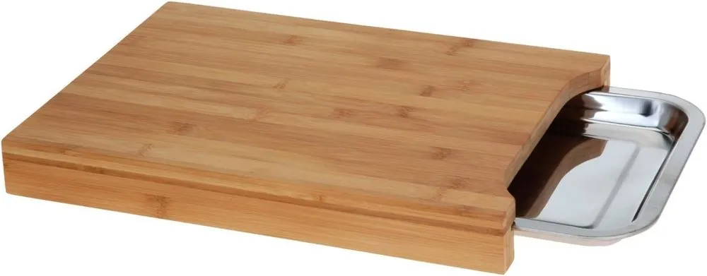 Koopman Steel Tray Bamboo Chopping Board Underside