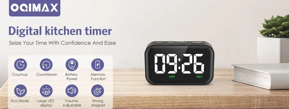 OQIMax Digital Kitchen Timer Count Down