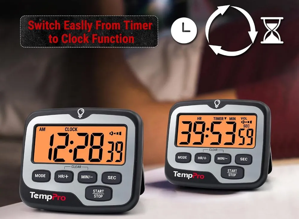 TempPro TM01 Digital Cooking Timer/Clock
