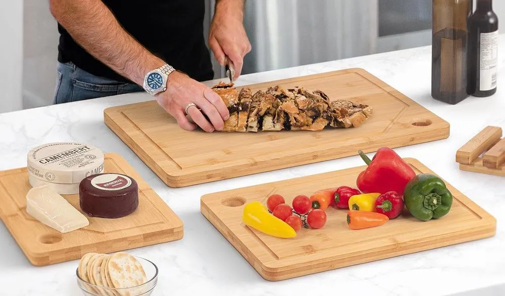 Woodluv TRIO Set Chopping Boards & Veg