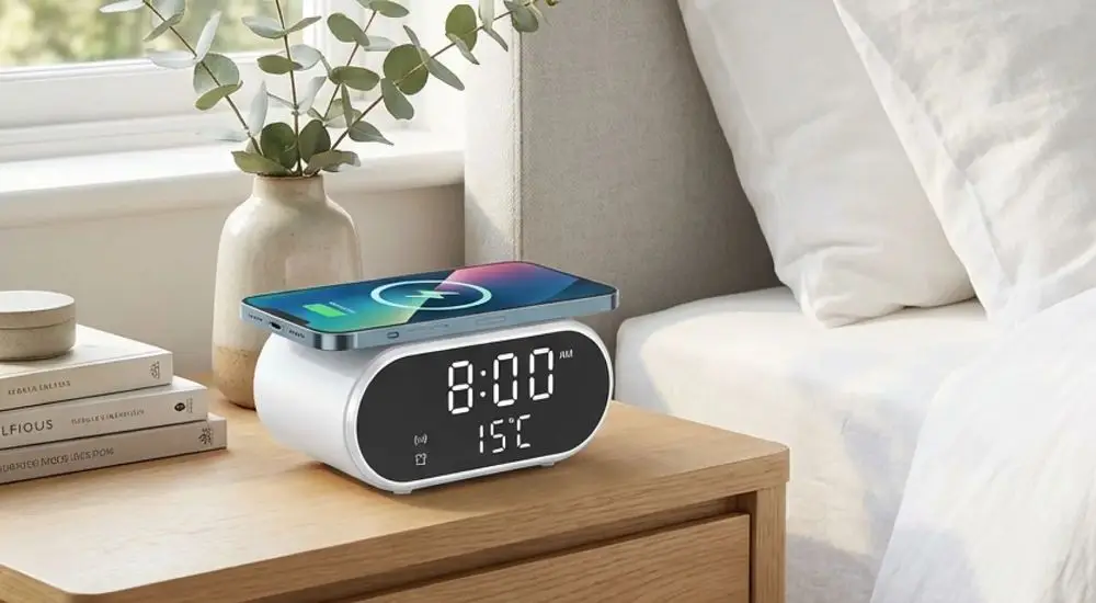 Digital Calendar Day Clock With Smartphone