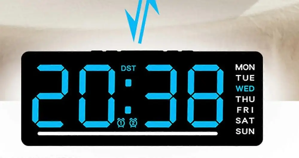 LED Alarm Clock With Week Days
