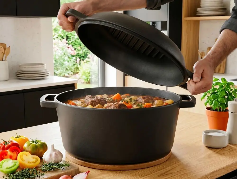 Big Cast Iron Baking Dish With Lid