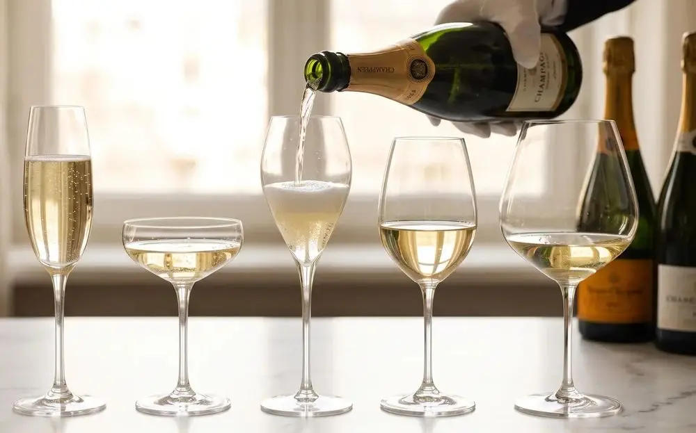Fancy Champagne Glasses All Sizes