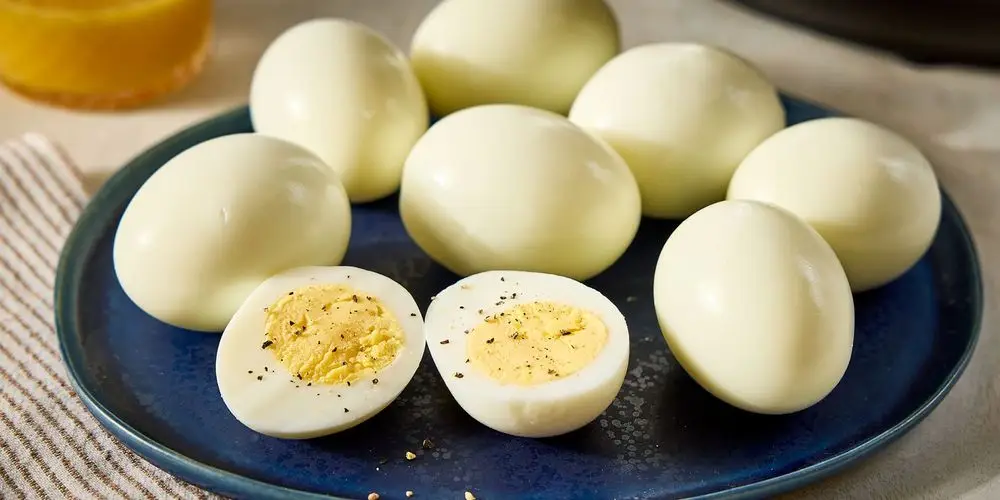 Hard Boiled Egg Cooker Results On A Plate
