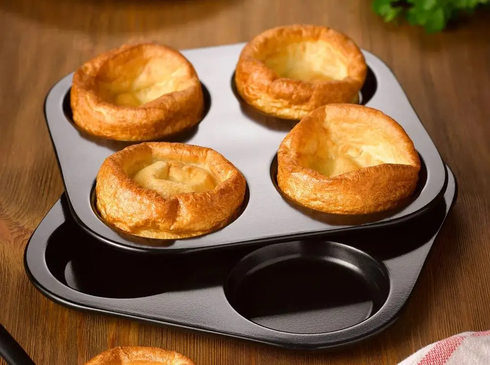 Silicone Yorkshire Pudding Tins On Countertop