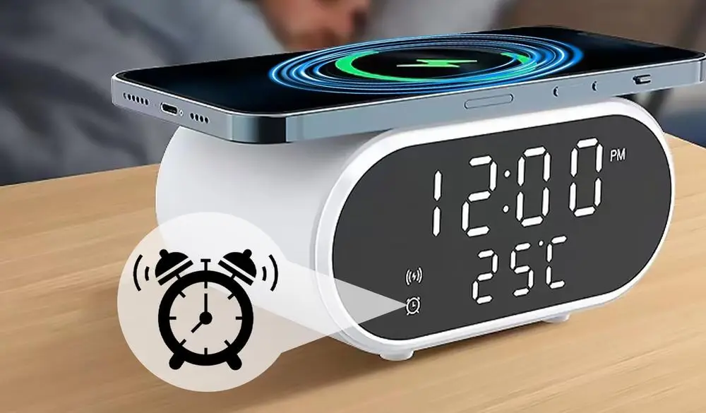 Big Digital Clock In White