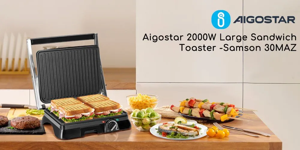Aigostar Sandwich Toaster Panini Press Plates