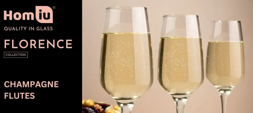 Homiu Florence Champagne Flutes Set For Bubbly