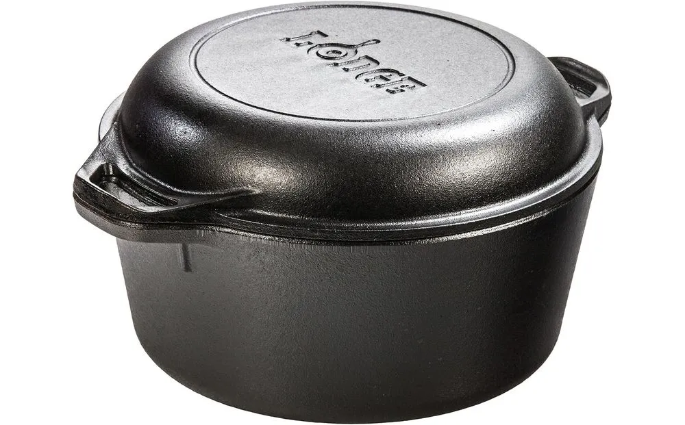 Lodge 4.7L Iron Dutch Oven Roast Dish With Grips