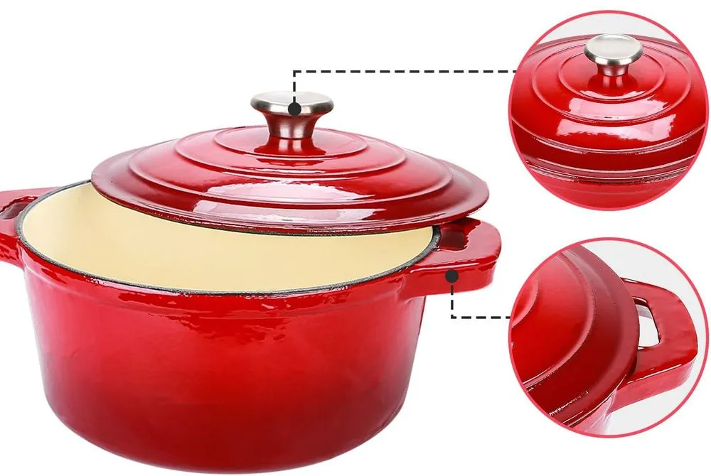 Puricon Enamelled Casserole Dish With Lid