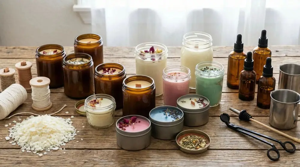 At Home Candle Making Kit On Table