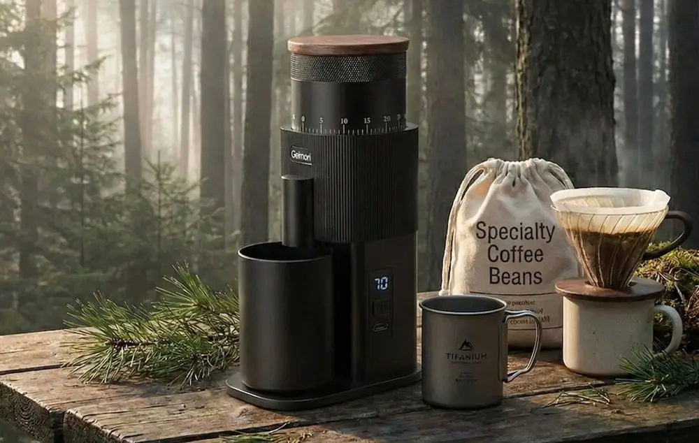 Automatic Coffee Machine Grinder In Black