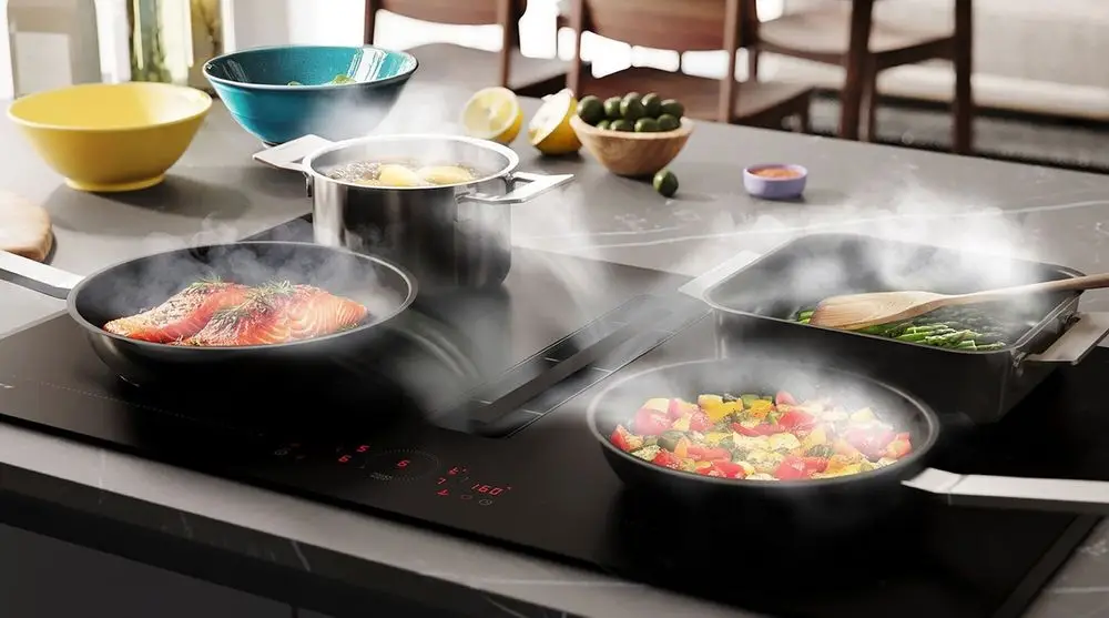 Downdraft Extractor Hob Cooking Fish