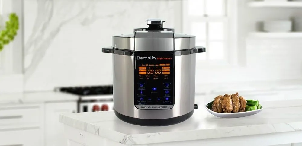 Bertelin DIGI 6L Steel Cooker On Counter
