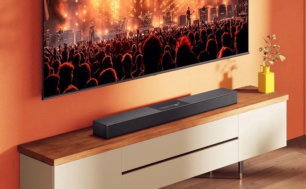 Hisense Bluetooth HDMI Soundbar Beside TV
