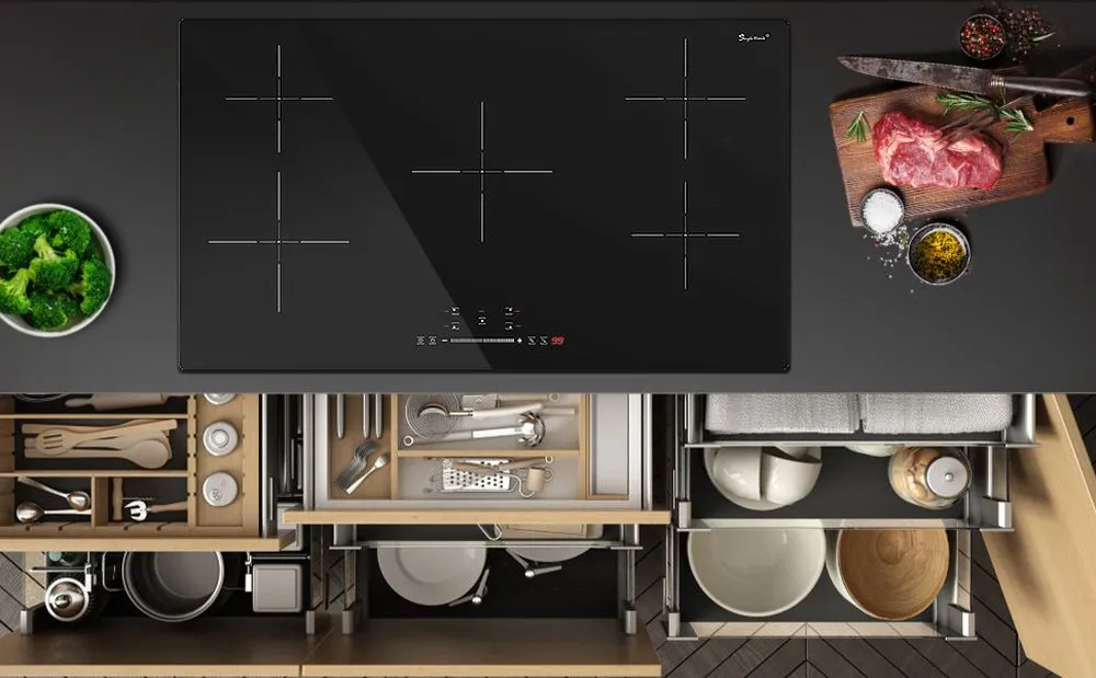 SingleHomie 5 Zone 9300W 90 cm Hob With Meat